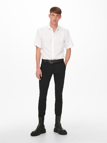 Only & Sons - Regular Fit Camisa 'Sane' em branco