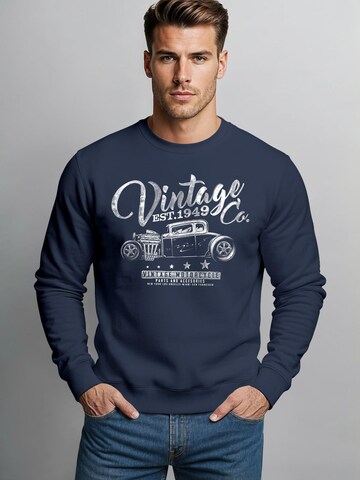 Neverless Sweatshirt 'Vintage Car' in Blue