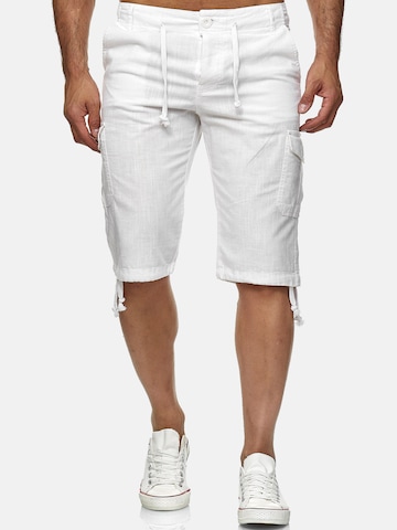Reslad Regular Cargohose 'Stoffhose 3/4 Cargo Bermuda' in Weiß: Vorderseite