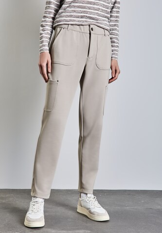 STREET ONE Slim fit Cargo Pants in Beige: front