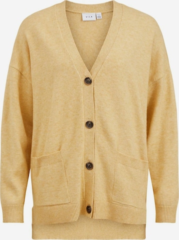 VILA Knit Cardigan in Yellow: front