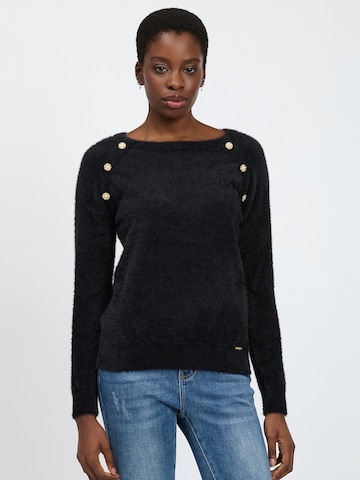 Influencer Sweter w kolorze czarny: przód