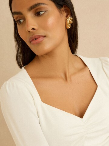 T-shirt love & roses en blanc