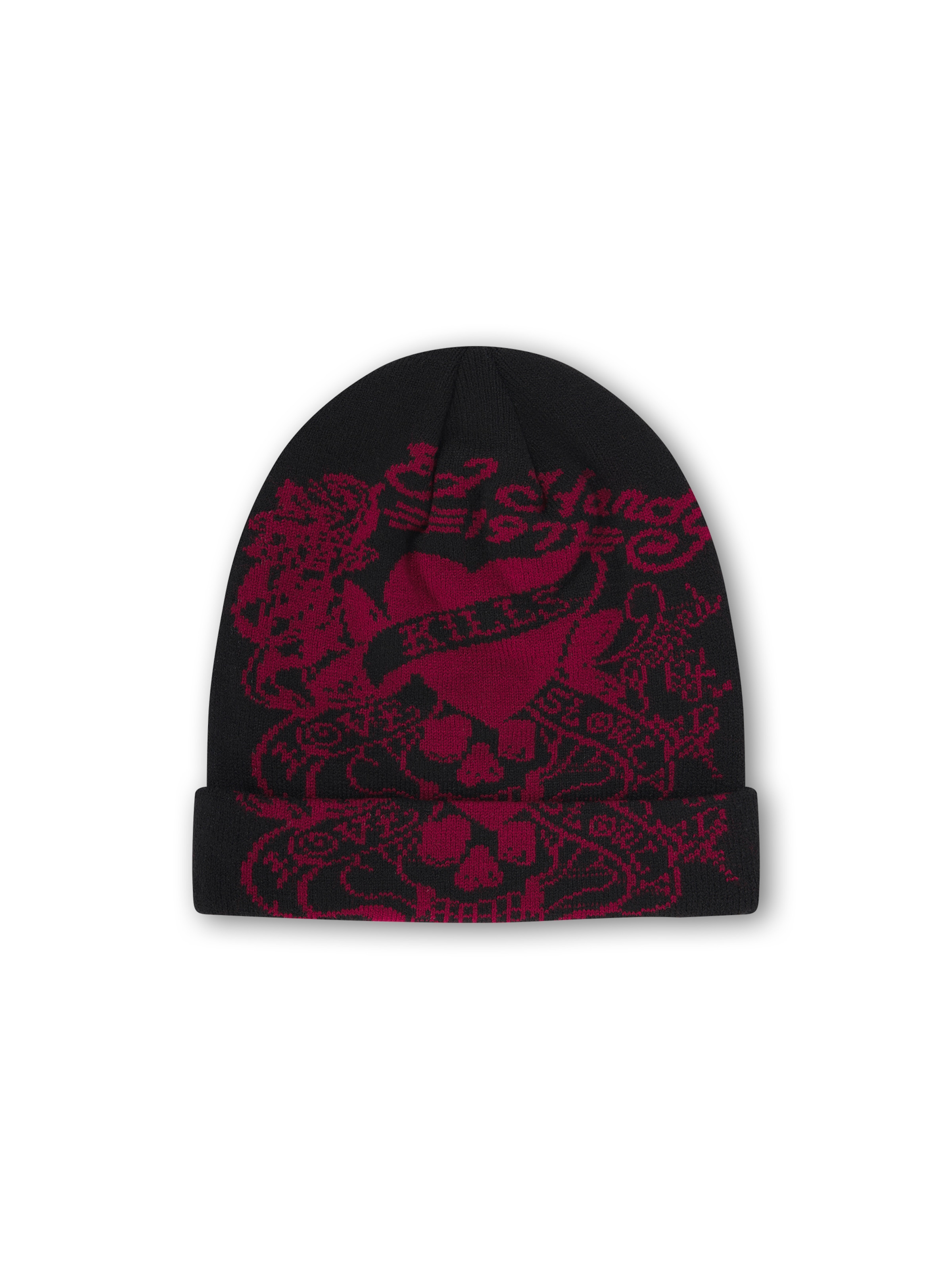 melns Ed Hardy Cepure 'Love Kills Slowly': no priekšpuses