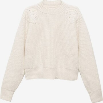 Pull-over 'caracola' MANGO en beige : devant