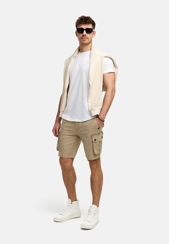 INDICODE JEANS Regular Cargobroek 'Lanny' in Beige