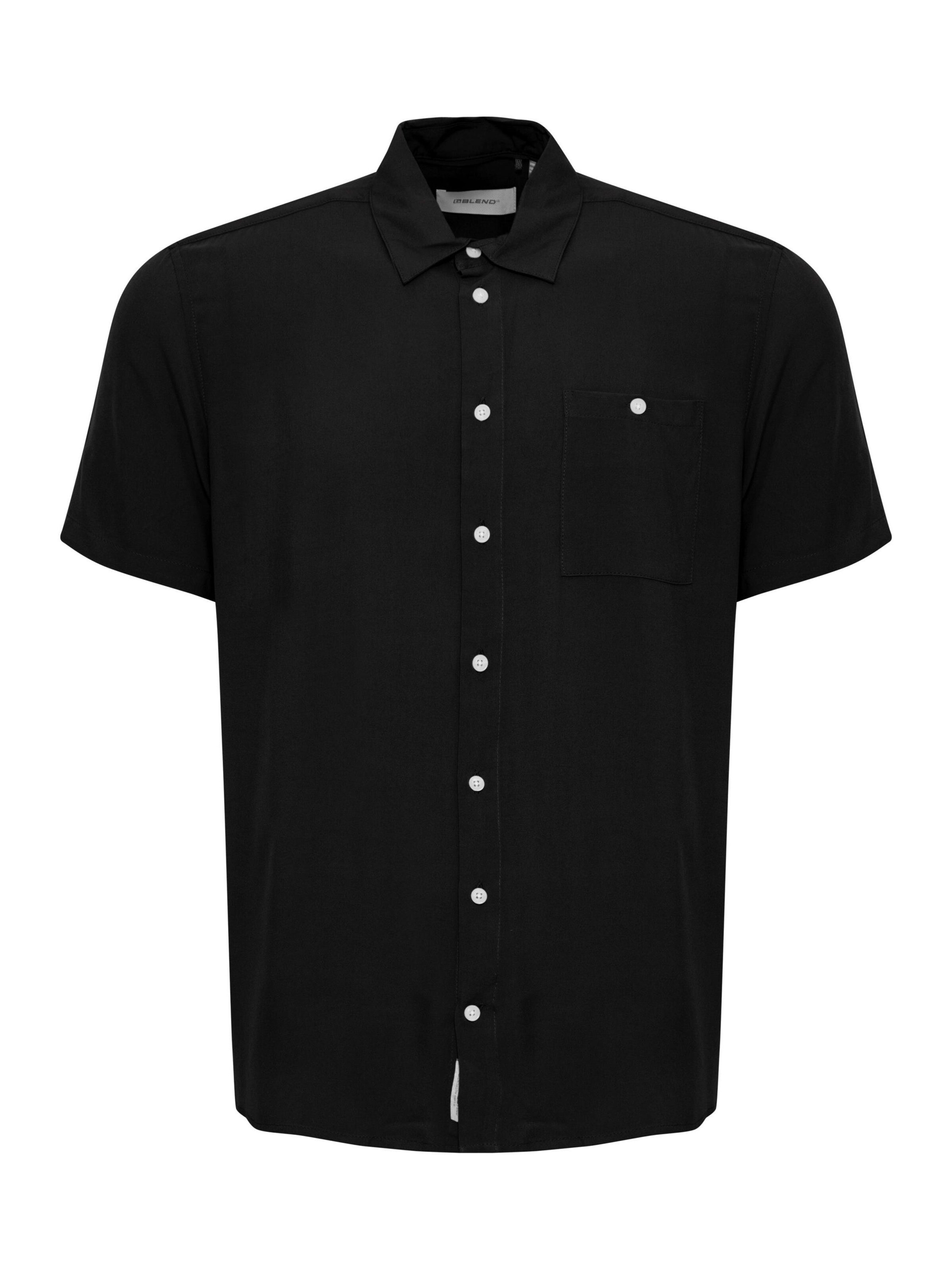 BLEND Regular Fit Skjorte i sort: forside