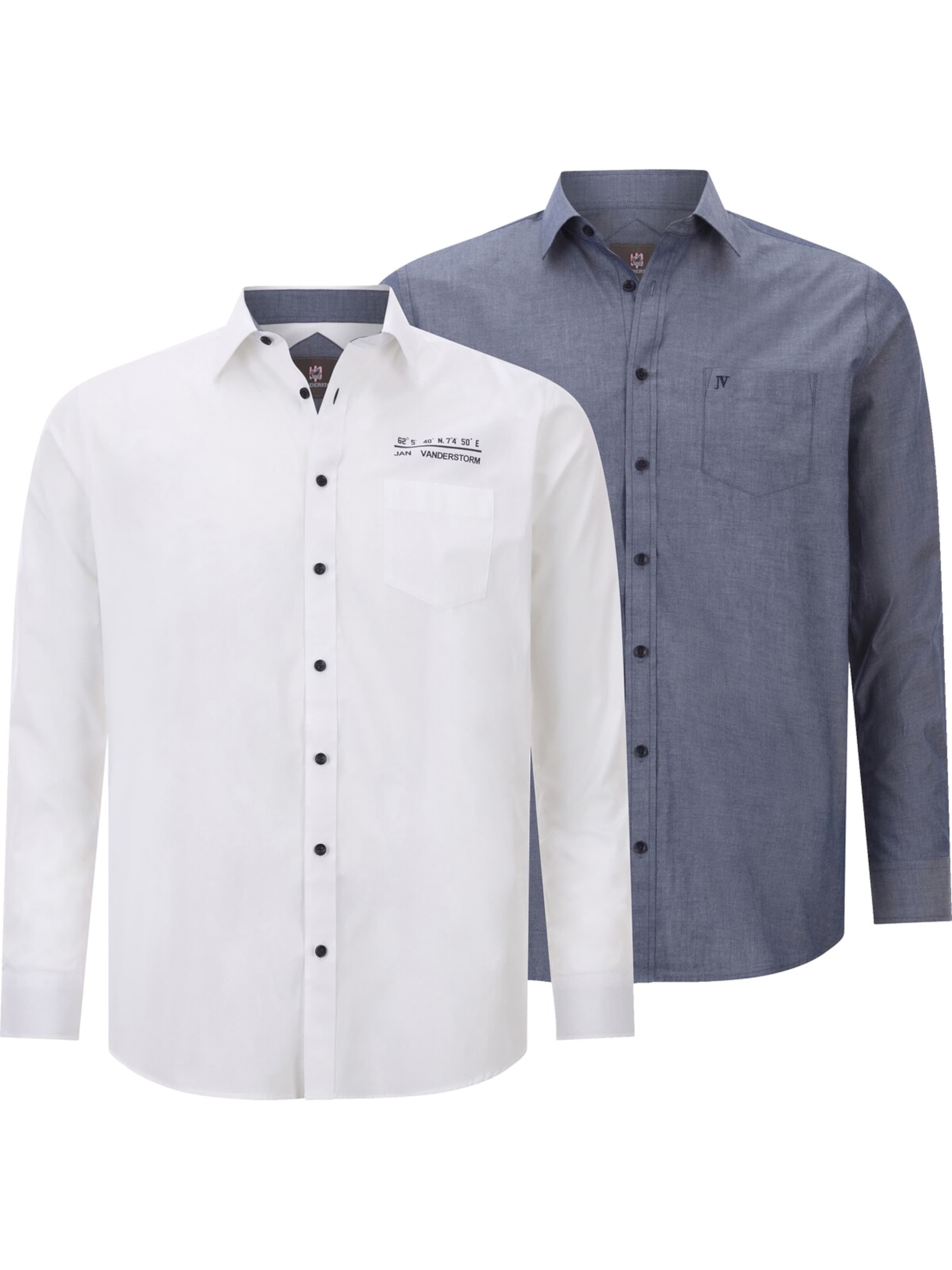 Jan Vanderstorm Hemd 'Ulfe' in Blau: Vorderseite