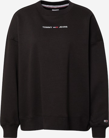 Tommy Jeans Sweatshirt in Black: front