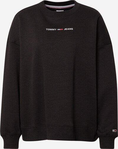 Tommy Jeans Sportisks džemperis, krāsa - melns / balts, Preces skats