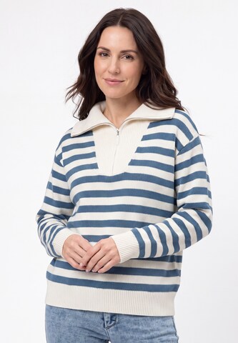Pull-over usha BLUE LABEL en bleu : devant