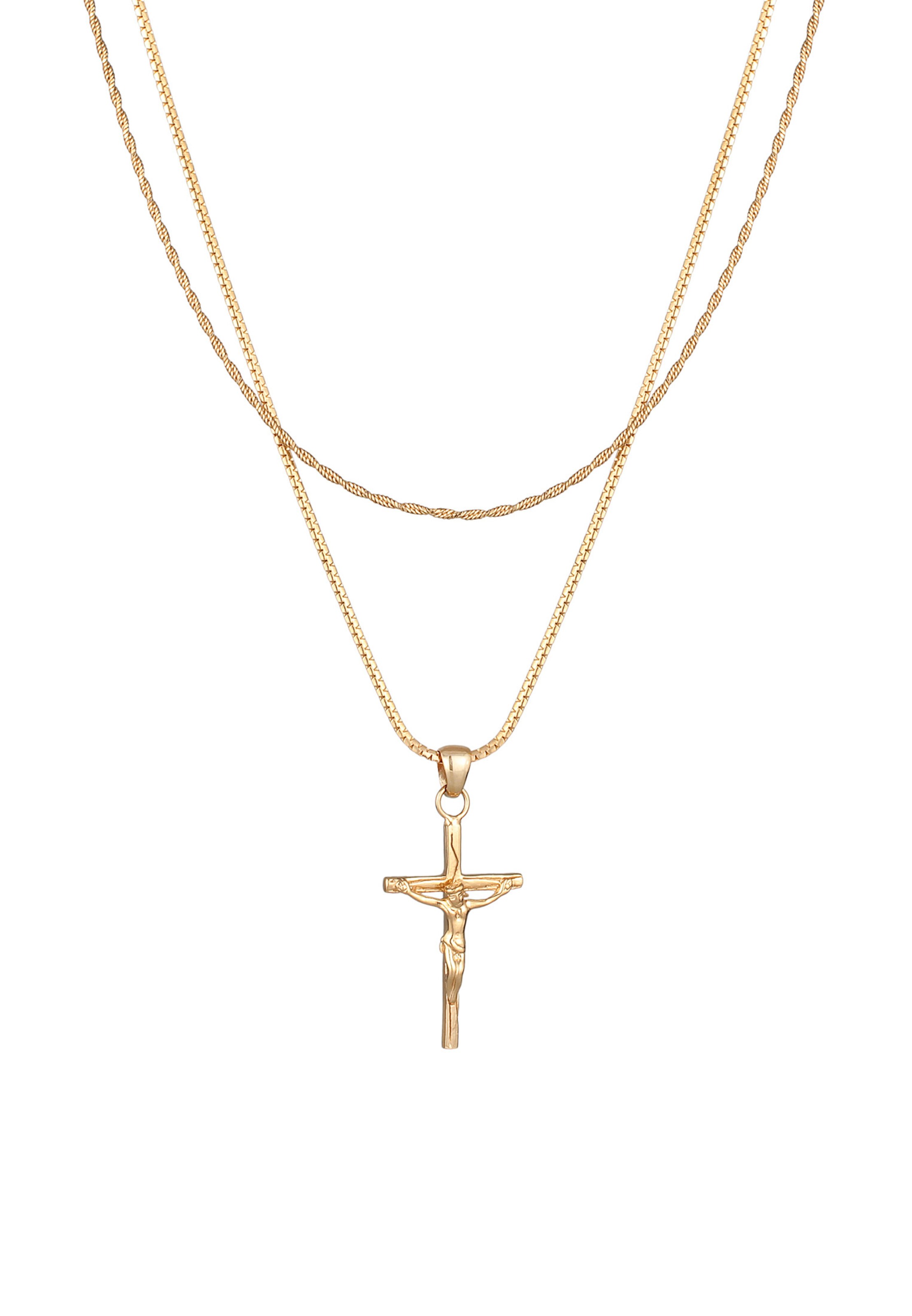 KUZZOI Necklace 'Kreuz' in Gold