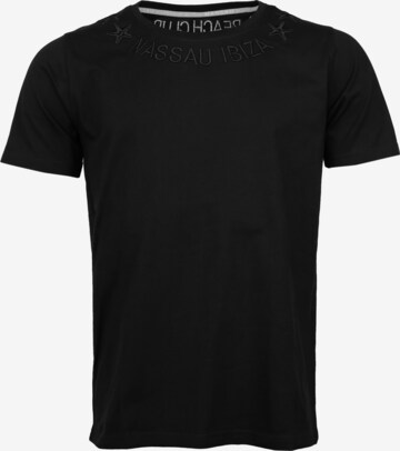 NASSAU Beach Club Shirt ' NB22013 ' in Black: front