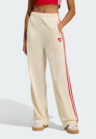 Loosefit Pantalon 'Firebird' ADIDAS ORIGINALS en blanc : devant