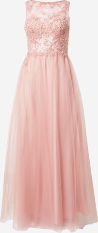 Robe de soirée Laona en rose : devant