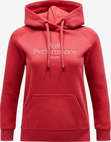 Sweat-shirt PEAK PERFORMANCE en rouge : devant