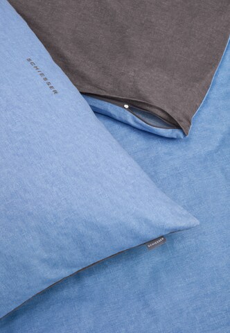 SCHIESSER Duvet cover 'Doubleface Feinbiber' in Blue
