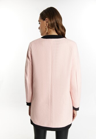 Blazer di faina in rosa