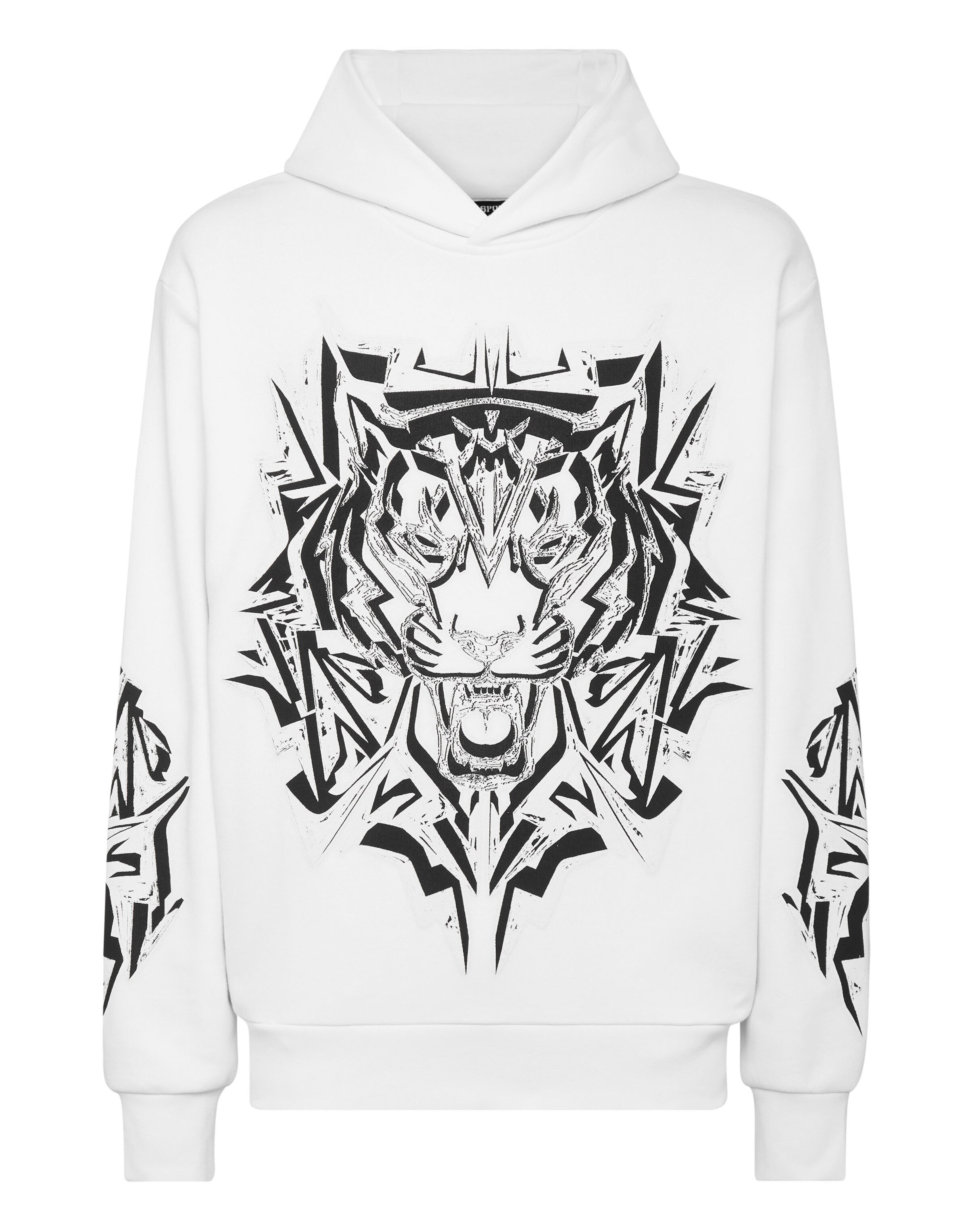 Sweat-shirt 'Thunder Tiger' Plein Sport en blanc : devant
