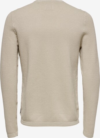 Regular fit Pullover 'Panter' di Only & Sons in beige