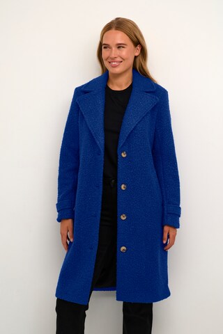 Kaffe Between-Seasons Coat 'Anne' in Blue: front