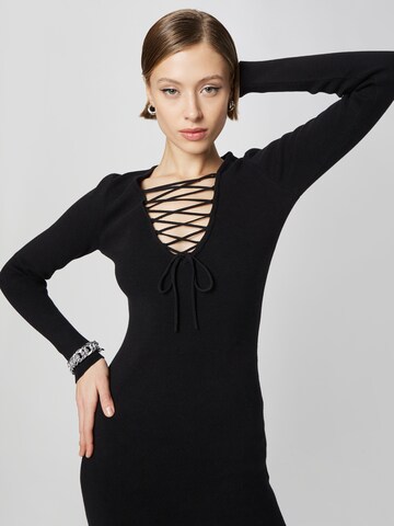 Rochie tricotat 'Hedi' de la VIERVIER pe negru