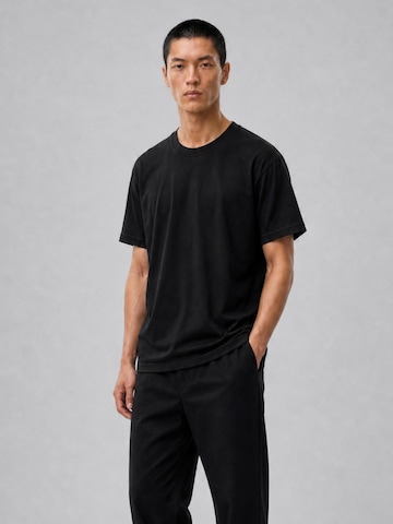 Lowkey T-shirt 'T-Shirt Plain Tee Overzised Shirt' i svart
