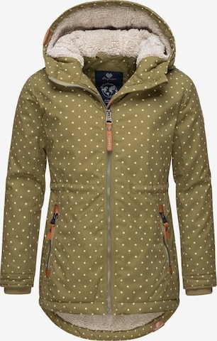 Ragwear Winter Jacket 'Layra' in Green: front