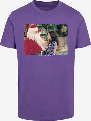 ABSOLUTE CULT T-Shirt 'Friends - Santa Chandler' in Lila: predná strana