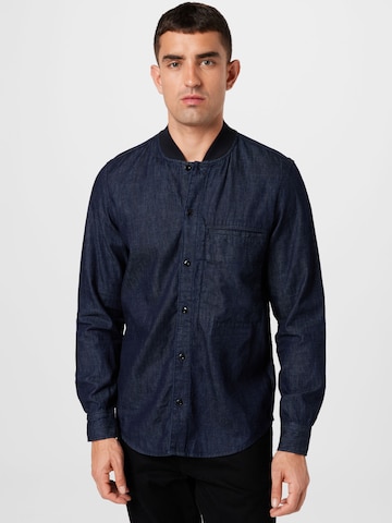 G-Star RAW Regular fit Button Up Shirt in Blue: front