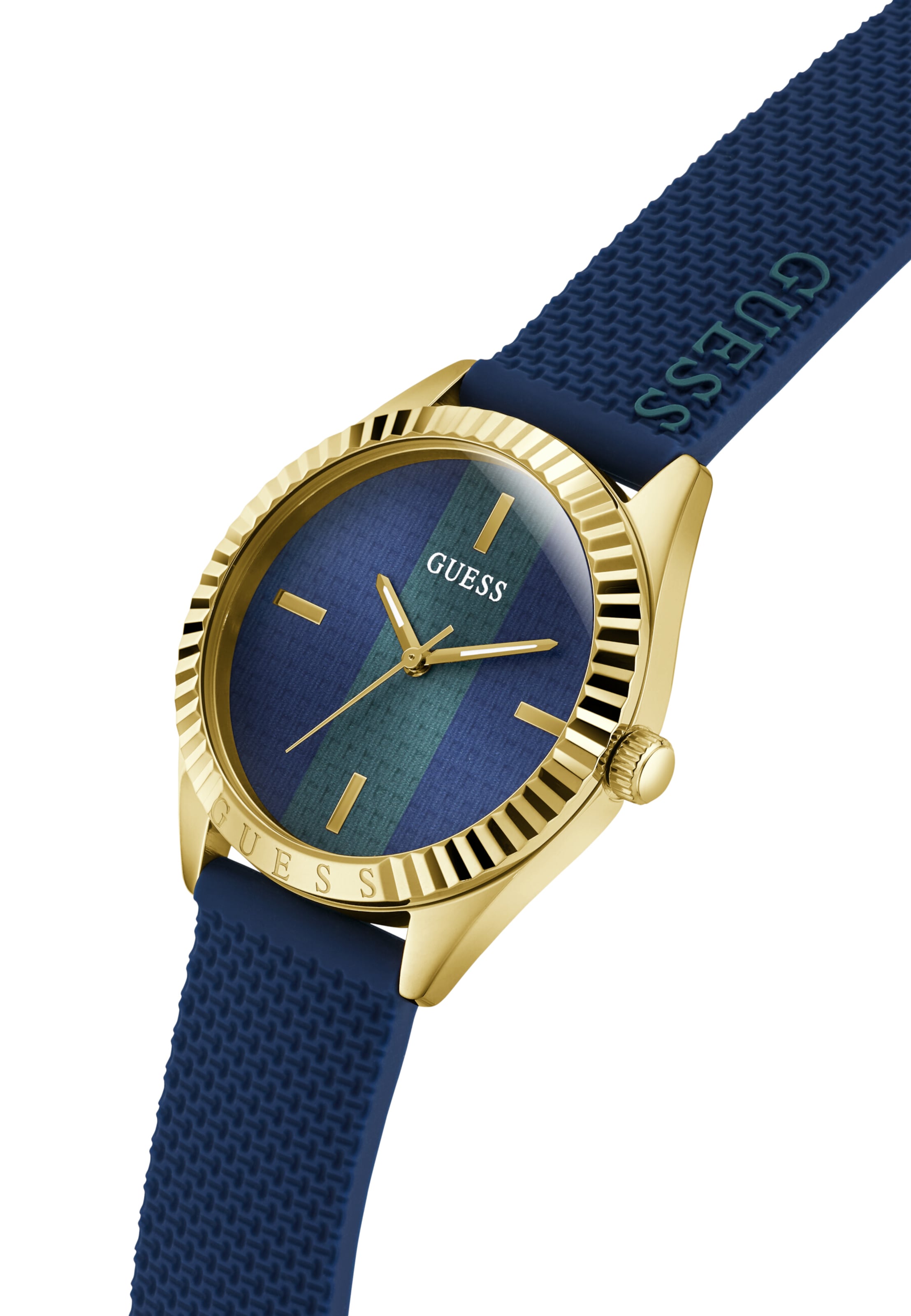 GUESS Analogt ur 'CREW' i blå