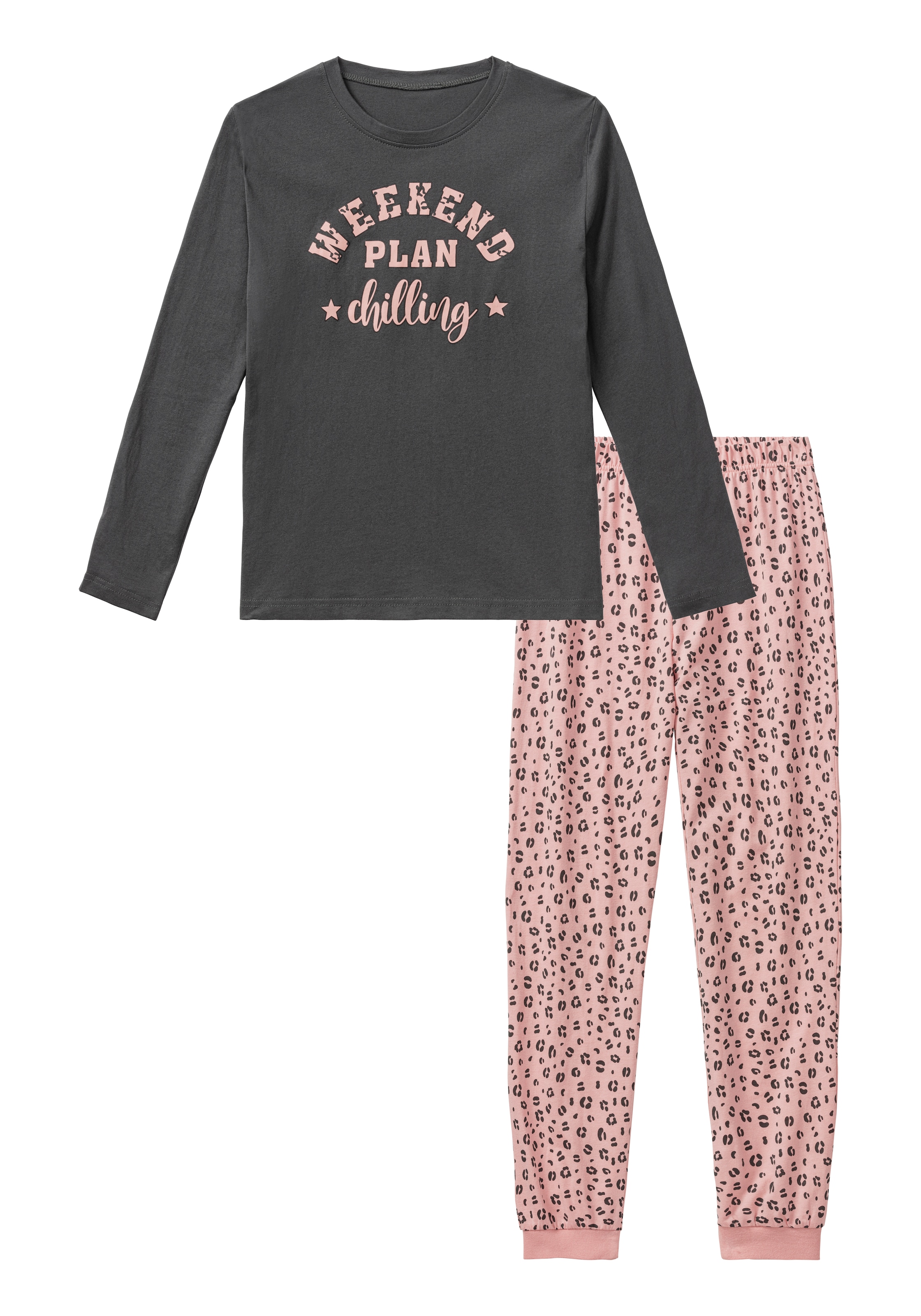 BUFFALO Комплект пижама 'Leo 1x' в сиво: отпред