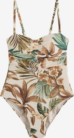 Maillot de bain modelant Next en beige : devant