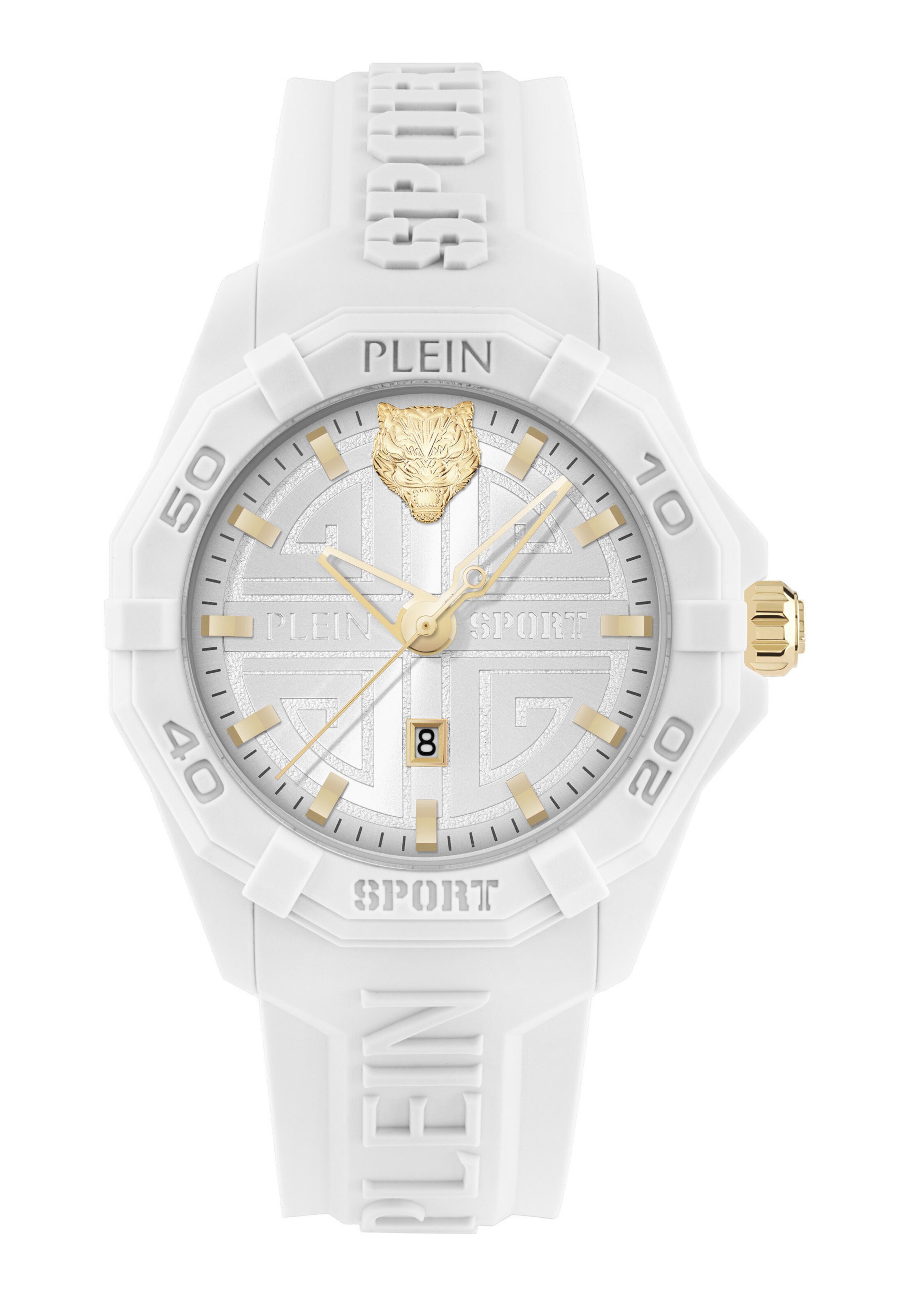 Plein Sport Analogt ur 'FEARLESS' i hvid: forside