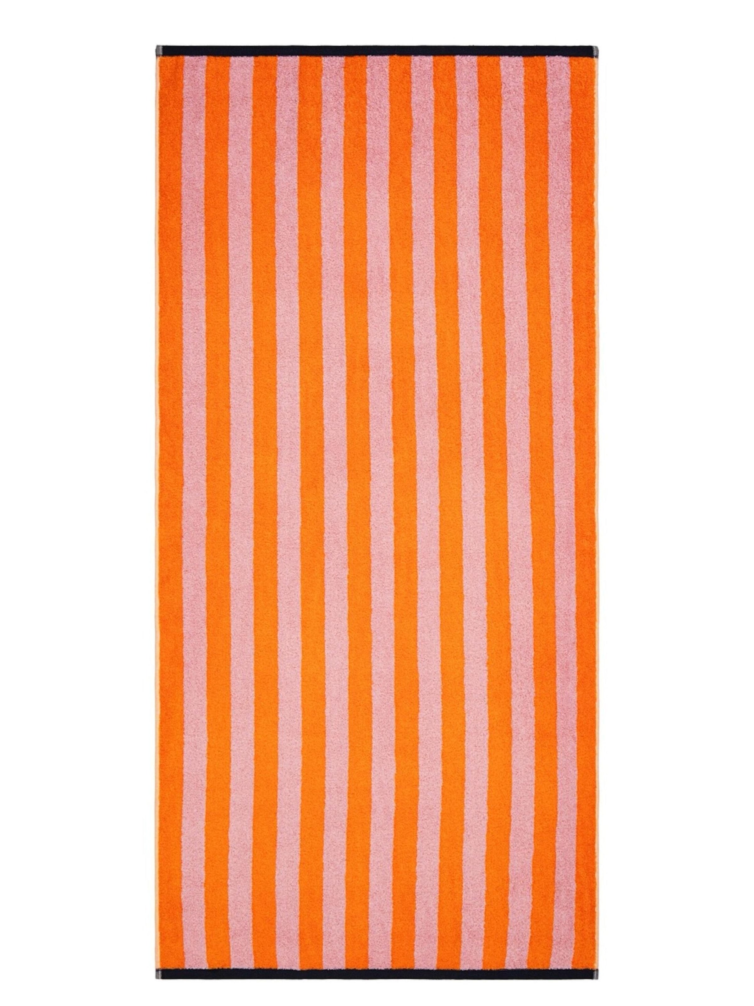 Serviette de douche 'Good Vibes' Herzbach home en orange