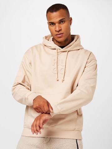 HUGO Sweatshirt 'Dokras' in Beige: front