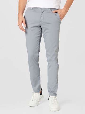 JACK & JONES - Slimfit Calças chino 'Marco Fred' em cinzento: frente