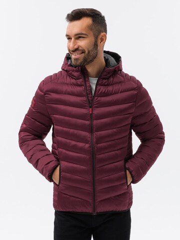 Veste mi-saison 'C368' Ombre en rouge : devant