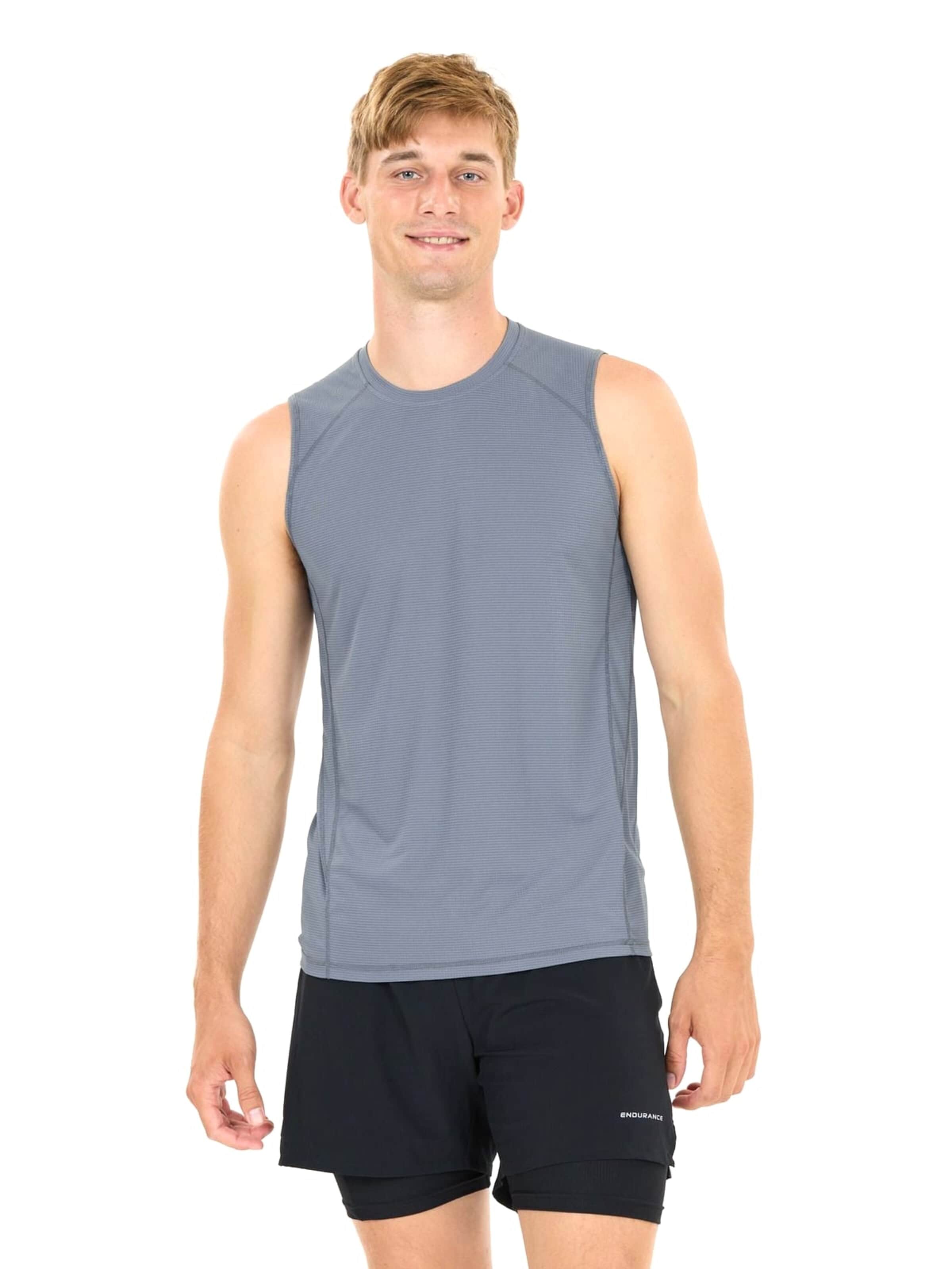 T-Shirt 'Geaymay M Sleeveless Tee' ENDURANCE en bleu : devant