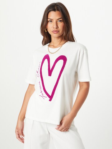 Fabienne Chapot Shirt 'Bernard Heart' in Wit: voorkant