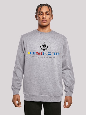 F4NT4STIC Sweatshirt in Grijs: voorkant