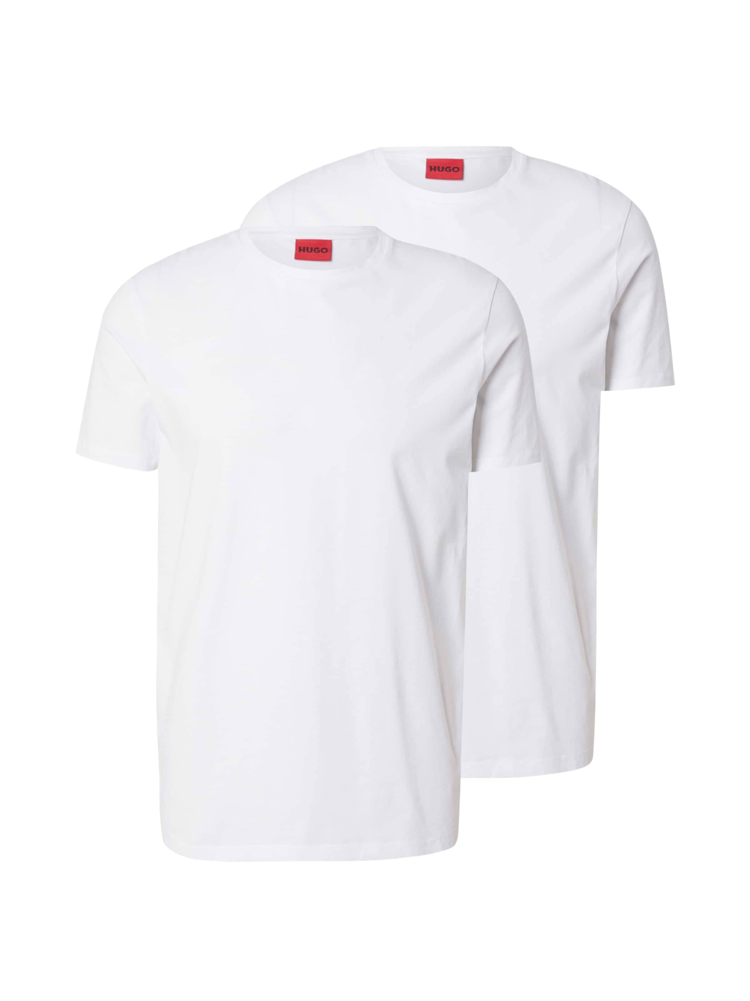HUGO - Camiseta 'Round' en blanco: frente