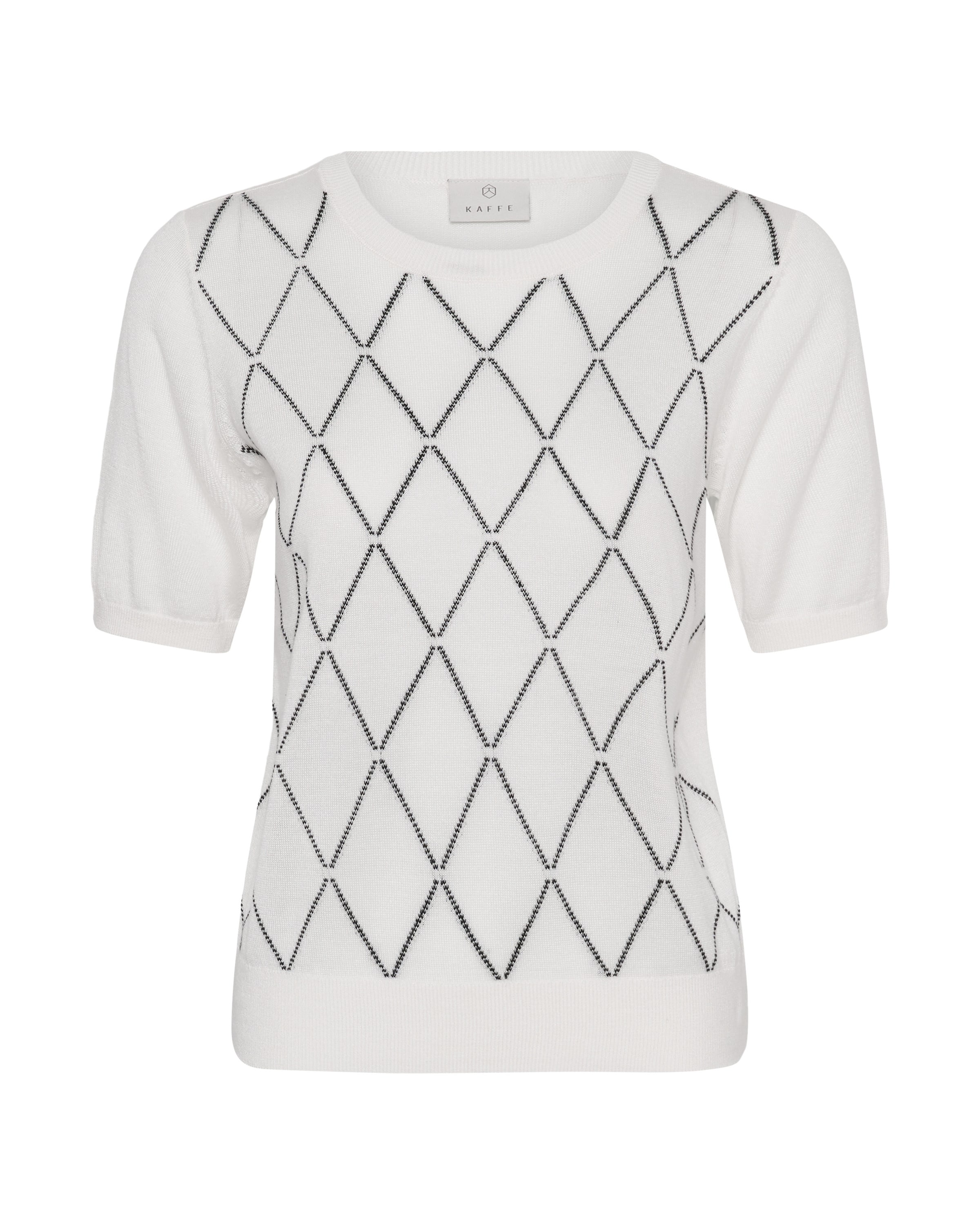 Pull-over 'KAnora Harlequin' Kaffe en blanc : devant