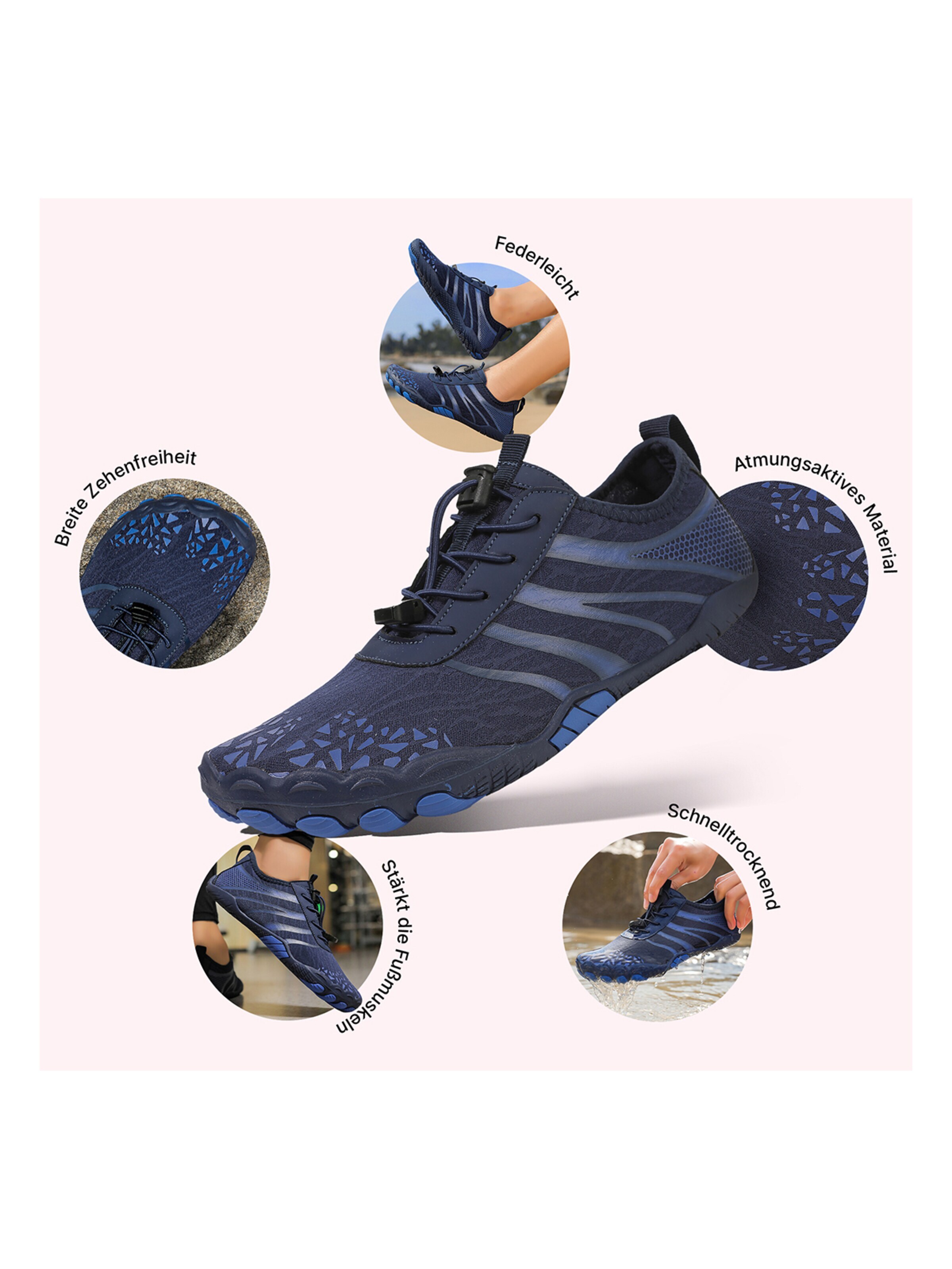 DOTALES Sneakers 'DOTALES - FlowStep Barfußschuhe' in Blue