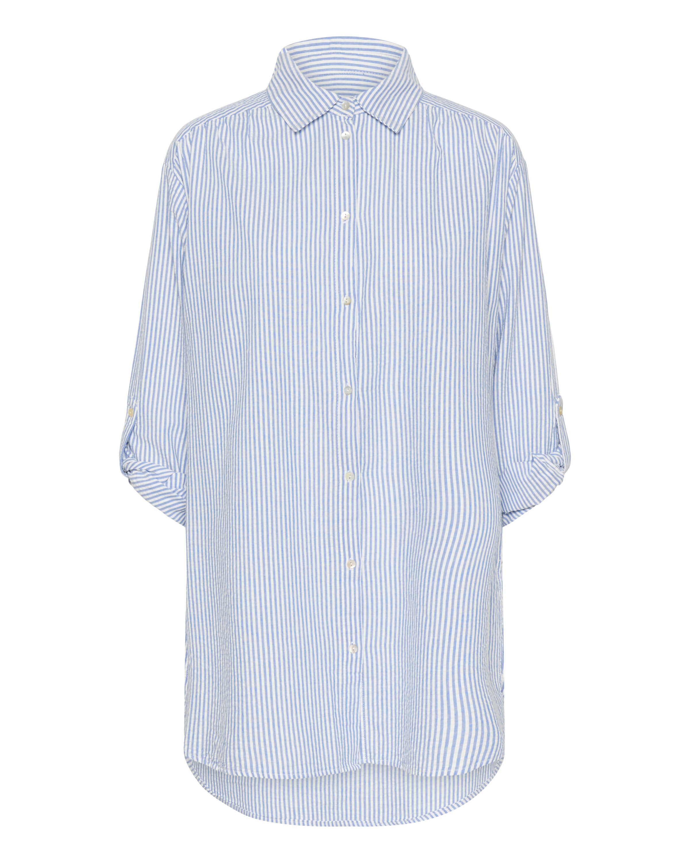 SAINT TROPEZ Bluse i blå: forside