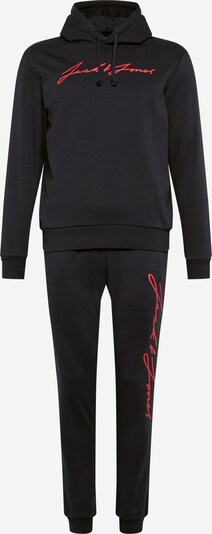 JACK & JONES Jogginganzug in rot / schwarz, Produktansicht