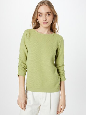 Sweat-shirt TOM TAILOR en vert : devant