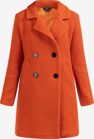 Manteau mi-saison faina en orange : devant
