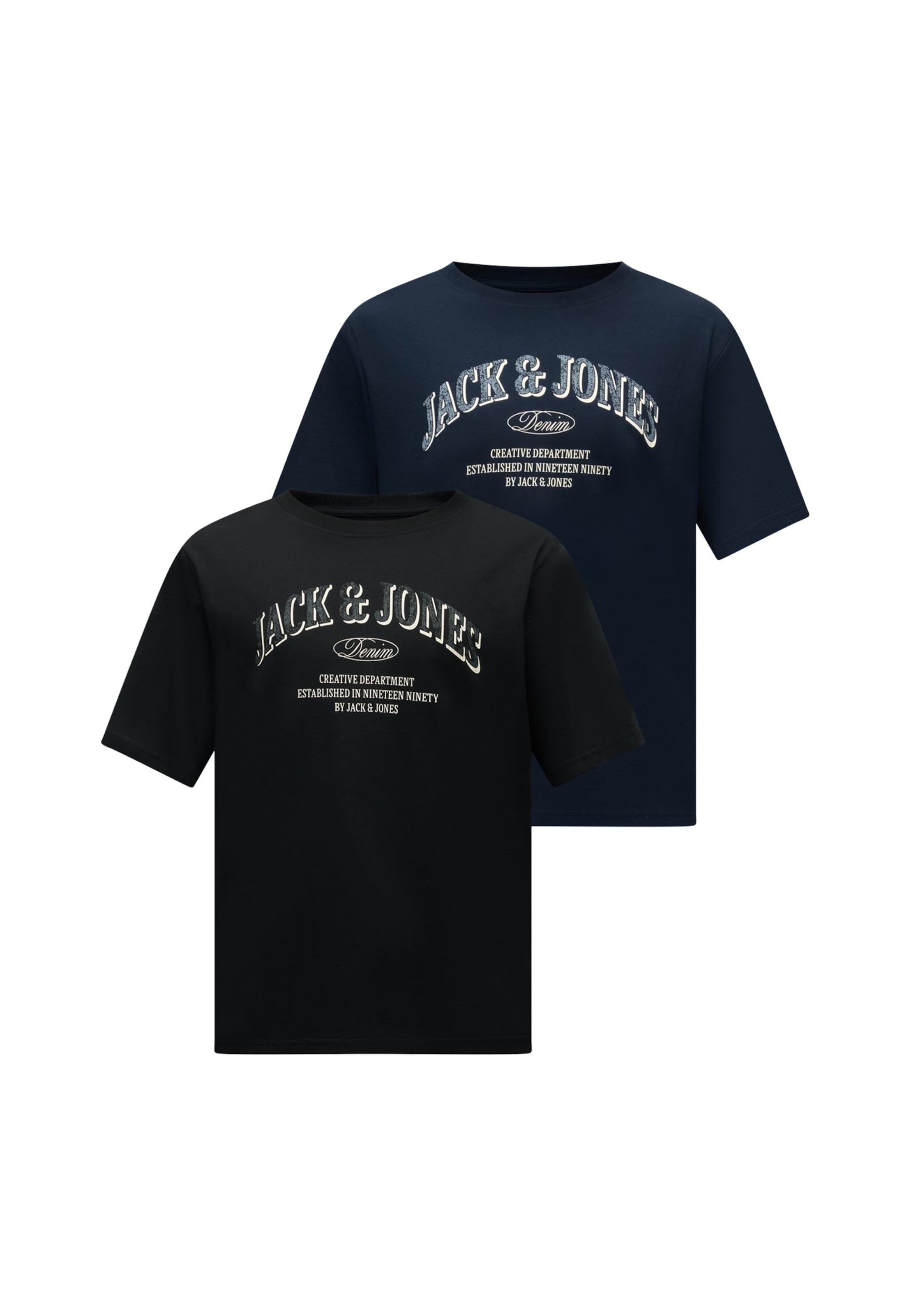 JACK & JONES Μπλουζάκι 'JJEDENVER' σε XS σε ναυτικό μπλε / γαλάζιο / μαύρο / λευκό, Άποψη προϊόντος