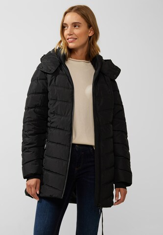 STREET ONE Winter Coat in Black: front